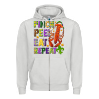 Dove Grey Pinch peel eat repeat crawfish Zipper Hoodie - HowdyJamesFarm