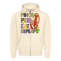Sandshell Pinch peel eat repeat crawfish Zipper Hoodie - HowdyJamesFarm