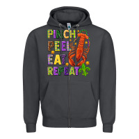 Smoke Pinch peel eat repeat crawfish Zipper Hoodie - HowdyJamesFarm