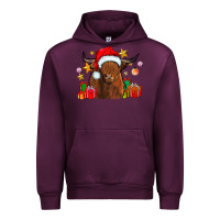 Mauve Wine festive highland cow Urban Hoodie - CowhideDigitalArt