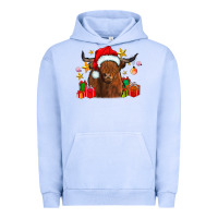 Pigment Grape Ice festive highland cow Urban Hoodie - CowhideDigitalArt