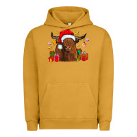 Pigment Peanut Butter festive highland cow Urban Hoodie - CowhideDigitalArt