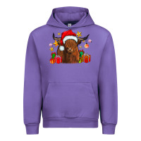 Tulip festive highland cow Urban Hoodie - CowhideDigitalArt