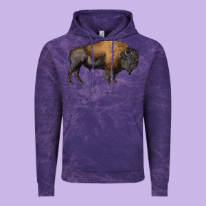 American Bison Body Vintage Hoodie Designed By Ranaportraitstore
