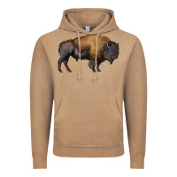 Vintage Coffee american bison body Vintage Hoodie - RanaPortraitStore