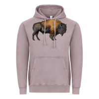 Vintage Zinc american bison body Vintage Hoodie - RanaPortraitStore
