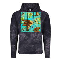 Cloud Black Wooden Signboard And Gamping Map Seamless Pattern Vintage Hoodie - BundleAndBundleShop