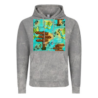 Cloud Rock Wooden Signboard And Gamping Map Seamless Pattern Vintage Hoodie - BundleAndBundleShop