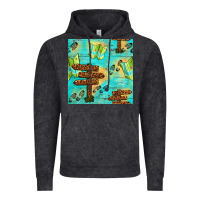 Vintage Black Wooden Signboard And Gamping Map Seamless Pattern Vintage Hoodie - BundleAndBundleShop