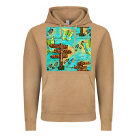 Vintage Camel Wooden Signboard And Gamping Map Seamless Pattern Vintage Hoodie - BundleAndBundleShop