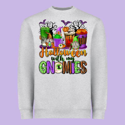 Halloween With My Gnomies Coffee Cups Heavyweight Sweatshirt Designed By Texasbilliewilder