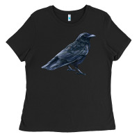 Black American Crow Ladies Tee - LillyAllenDesigns