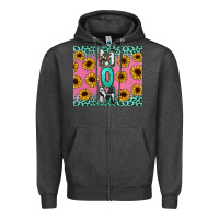Charcoal Heather Mom sunflower glitter Zipper Hoodie - CowGirlArtShop