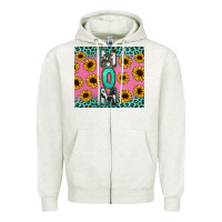 Oatmeal Heather Mom sunflower glitter Zipper Hoodie - CowGirlArtShop