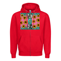 Red Mom sunflower glitter Zipper Hoodie - CowGirlArtShop
