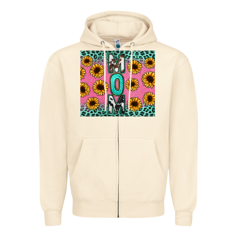 Mom Sunflower Glitter Zipper Hoodie by CowGirlArtShop | Teevron