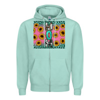 Seafoam Mom sunflower glitter Zipper Hoodie - CowGirlArtShop