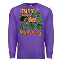 Purple Just call me pinch charming St. Patricks Day Premium Sweatshirt - FaDigitalArtStudio
