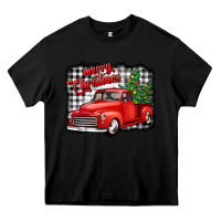 Black merry christmas red truck christmas trees Heavy Core Tee - Jasminsmagicworld