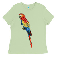 Matcha Scarlet Macaw Parrot Ladies Tee - LillyAllenDesigns