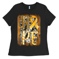 Black finding the cure starts with hope childhood cancer awareness  with bac Ladies Tee - Jasminsmagicworld