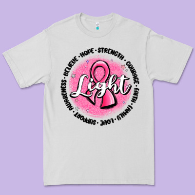 Fight Breast Cancer Premium Tee Designed By Maliassmallbusiness