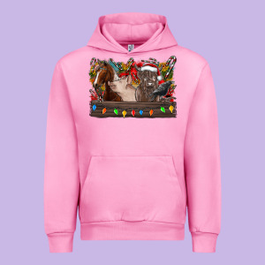 Festive Farmyard Gathering Urban Hoodie Designed By Cowhidedigitalart