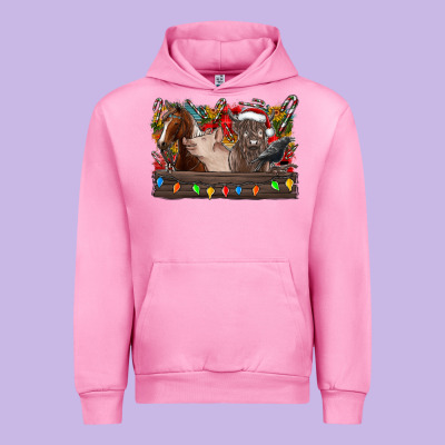 Festive Farmyard Gathering Urban Hoodie Designed By Cowhidedigitalart