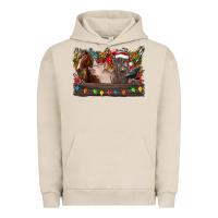 Pigment French Oak festive farmyard gathering Urban Hoodie - CowhideDigitalArt