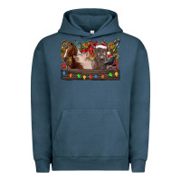 Pigment Midnight Navy festive farmyard gathering Urban Hoodie - CowhideDigitalArt