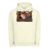 Pigment Pistachio festive farmyard gathering Urban Hoodie - CowhideDigitalArt