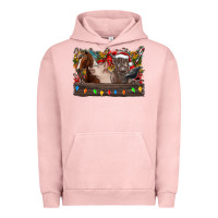 Pigment Salmon festive farmyard gathering Urban Hoodie - CowhideDigitalArt