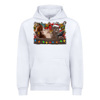 White festive farmyard gathering Urban Hoodie - CowhideDigitalArt