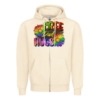 Sandshell Free dad hugs Zipper Hoodie - CowGirlArtShop