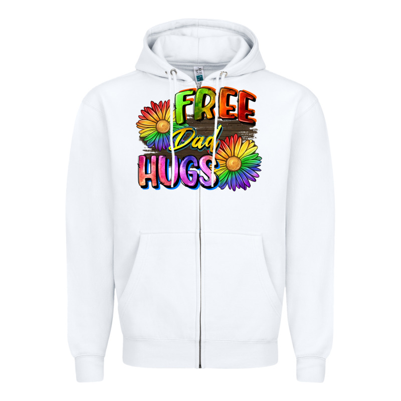 Free Dad Hugs Zipper Hoodie by CowGirlArtShop | Teevron