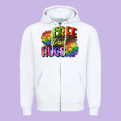 Free Dad Hugs Zipper Hoodie Designed By Cowgirlartshop