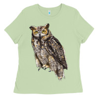 Matcha Great Horned Owl Ladies Tee - LillyAllenDesigns