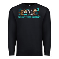 Black e=mc2 energy milk coffee bbs Premium Sweatshirt - BundleAndBundleShop