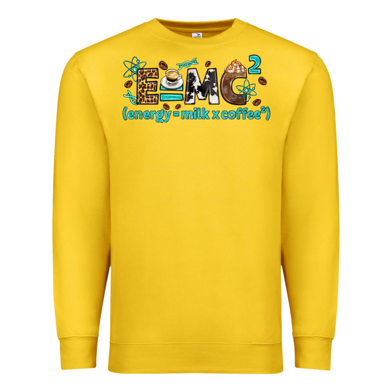 E=mc2 Energy Milk Coffee Bbs Premium Sweatshirt by BundleAndBundleShop | Teevron