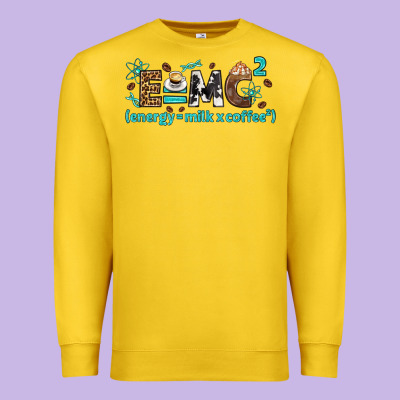E=mc2 Energy Milk Coffee Bbs Premium Sweatshirt Designed By Bundleandbundleshop
