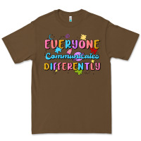 Cacao everyone communicates differently Premium Tee - MaliasSmallBusiness