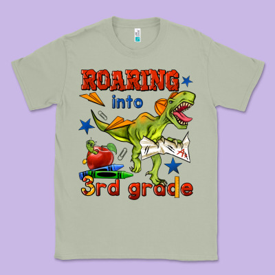 Roaring Into 3rd Grade Classic Tee Designed By Bundleandbundleshop
