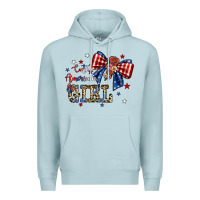 Blue Mist cute american girl Premium Hoodie - JahusDesignShop