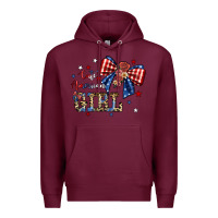 Burgundy cute american girl Premium Hoodie - JahusDesignShop
