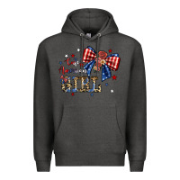 Charcoal Heather cute american girl Premium Hoodie - JahusDesignShop