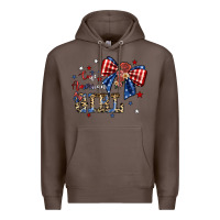 Coffee cute american girl Premium Hoodie - JahusDesignShop