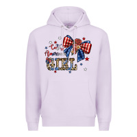 Lilac cute american girl Premium Hoodie - JahusDesignShop