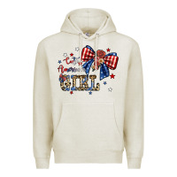 Oatmeal Heather cute american girl Premium Hoodie - JahusDesignShop