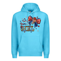Ocean Blue cute american girl Premium Hoodie - JahusDesignShop