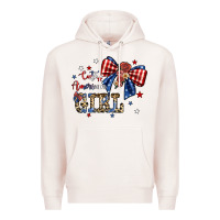 Pale Pink cute american girl Premium Hoodie - JahusDesignShop